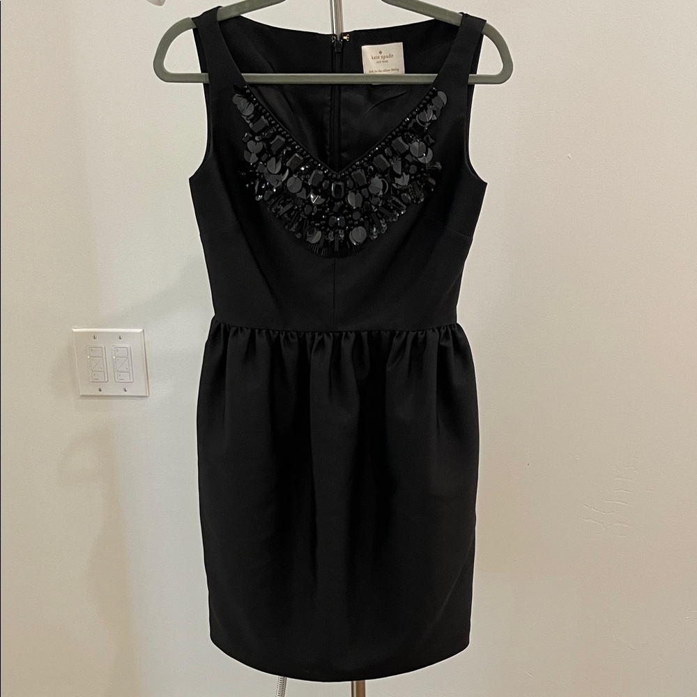 Kate Spade Black Embellished Mini Dress